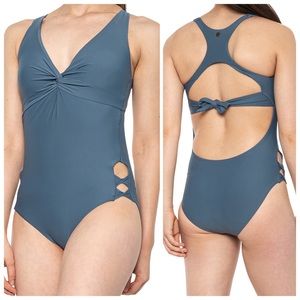 PRANA NWT Rhette Jersey One Piece Swim Blue XL